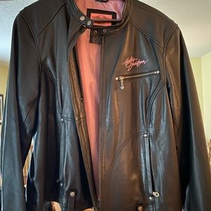 Ladies Harley Davidson leather jacket.